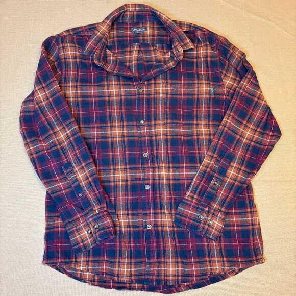 Eddie Bauer - Men’s Orange and Red Bristol Flannel - Picture 2 of 8